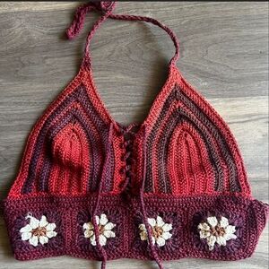 Floral Crochet Bra Top